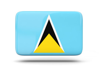 Square icon with flag of saint lucia