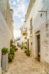 Fototapeta na wymiar The Trulli houses of Alberobello in Apulia in Italy