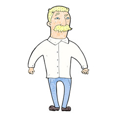 cartoon man with mustache