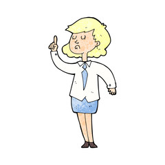 cartoon woman making point