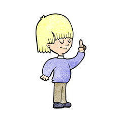 cartoon person with idea