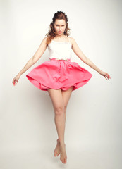 Naklejka premium Picture a beautiful fairy flying girl 