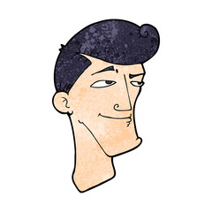 cartoon confident man