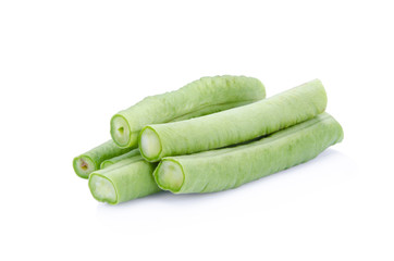 Yardlong bean isolated on the white background