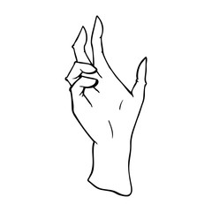 line drawing cartoon  hand