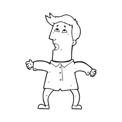 line drawing cartoon  businessman