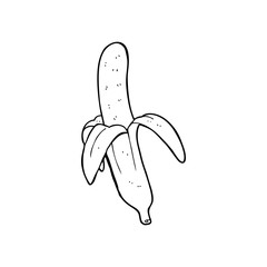 line drawing cartoon  banana