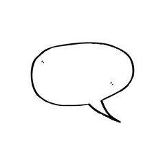 line drawing cartoon  speech bubble