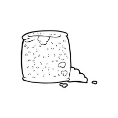 line drawing cartoon  flour