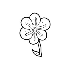 line drawing cartoon  flower