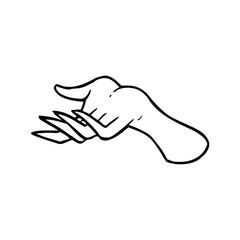 line drawing cartoon  hand