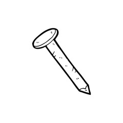 line drawing cartoon  nail