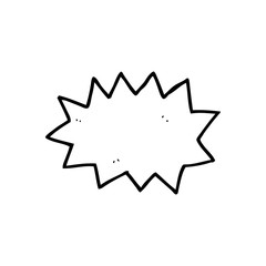 line drawing cartoon  explosion symbol