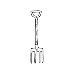 line drawing cartoon  fork