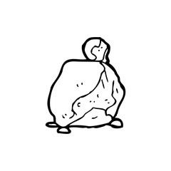 line drawing cartoon  rock