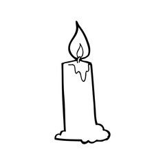 line drawing cartoon  candle