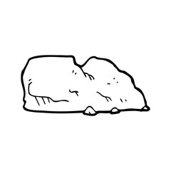 line drawing cartoon  rock