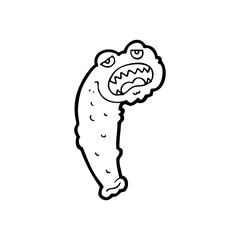 line drawing cartoon  leech