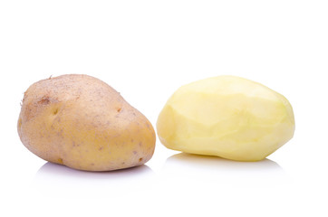 potato on white background