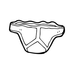 line drawing cartoon  underpants
