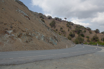 Asphalt road in the mountains