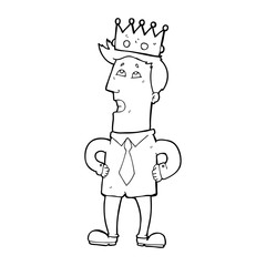 line drawing cartoon  prince