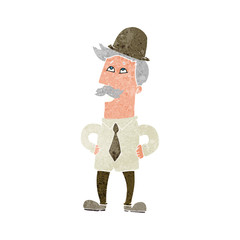 cartoon old man