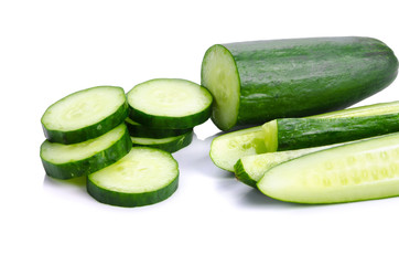 Japanese cucumber on a white background