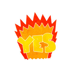 cartoon yes symbol