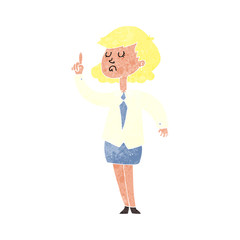 cartoon woman making point