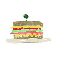 cartoon sandwich