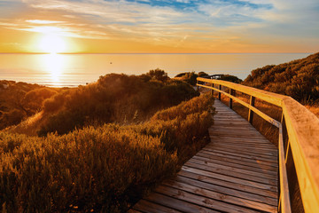Obraz premium Landscape of South Australia. Hallett Cove at sunset.