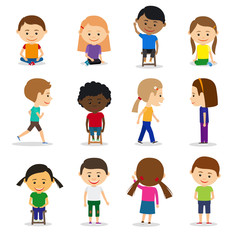 Cute kids characters