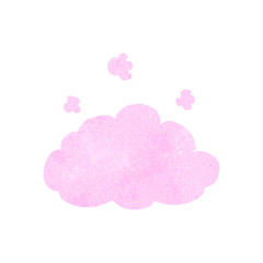cartoon fluffy pink cloud
