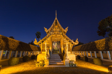 Fototapeta premium Wat Ton Kain, Old wooden temple in Chiang Mai Thailand.
