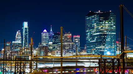philadelphia night skyline 