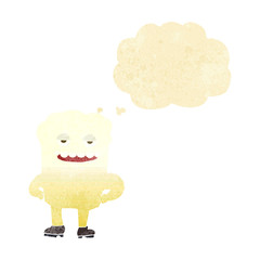 cartoon tooth looking smug with thought bubble