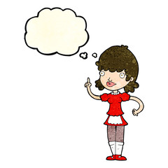 cartoon maid with thought bubble