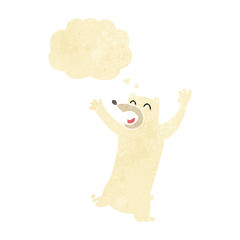 cartoon polar bear with thought bubble