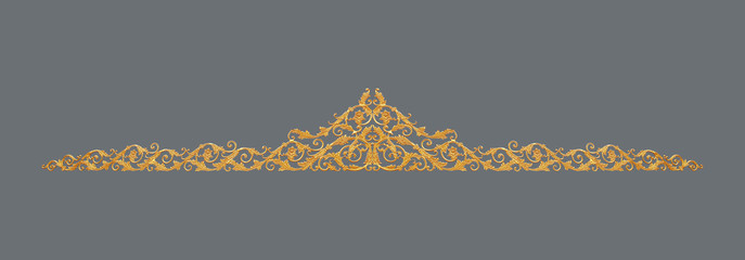 Ornament of gold plated vintage floral ,victorian Style