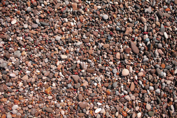 Coastal Marine wet pebbles for background
