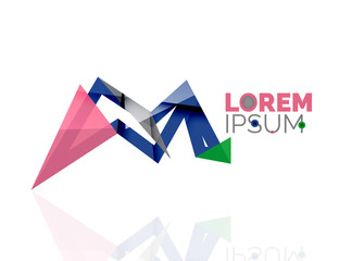Logo, abstract geometric business icon