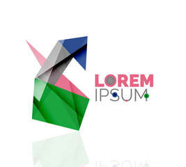 Logo, abstract geometric business icon