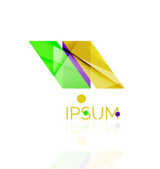 Logo, abstract geometric business icon