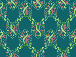 Vector Floral vintage rustic seamless pattern