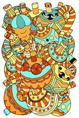 Set of Christmas toys