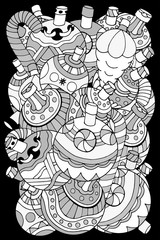 Set of Christmas toys