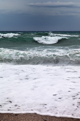 The Mediterranean coast in a storm