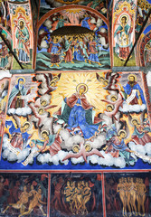 Orthodox Religious painting, icon in Bulgarian Rila monastery