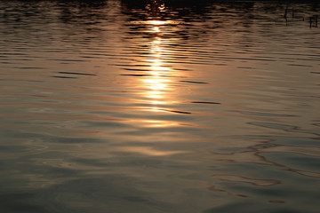 water texture sunset